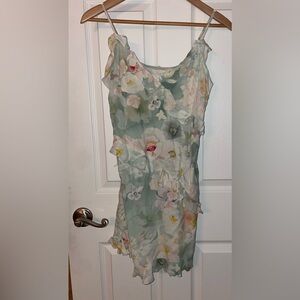 H&M Pastel Floral Sleevless Mini Dress Small